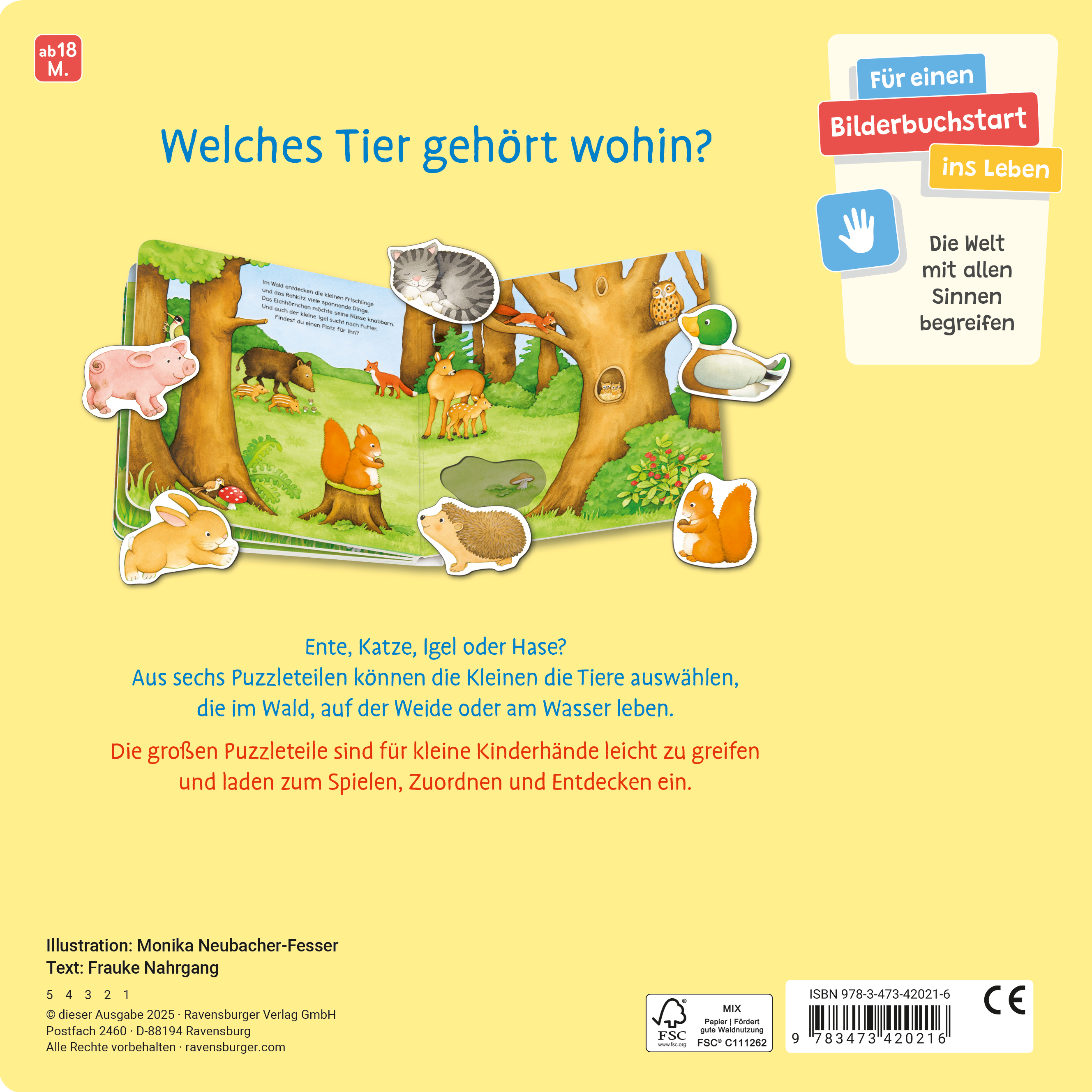 Rückseitencover Mein liebstes Puzzle-Spielbuch - Tiere