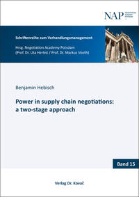 Vorderes Coverbild Power in supply chain negotiations: a two-stage approach