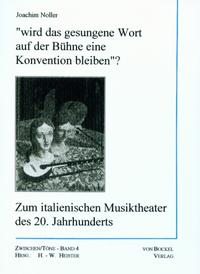 Vorderes Coverbild Wird das gesungene Wort auf der Bühne eine Konvention bleiben...?