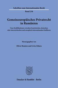 Vorderes Coverbild Gemeineuropäisches Privatrecht in Rumänien.