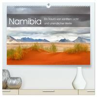 Vorderes Coverbild Namibia: Ein Traum von sanftem Licht und unendlicher Weite (hochwertiger Premium Wandkalender 2025 DIN A2 quer), Kunstdruck in Hochglanz