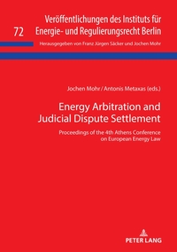Vorderes Coverbild Energy Arbitration and Judicial Dispute Settlement
