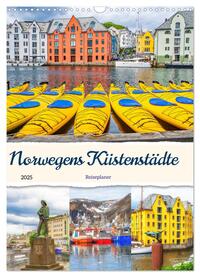 Vorderes Coverbild Norwegens Küstenstädte - Reiseplaner (Wandkalender 2025 DIN A3 hoch), CALVENDO Monatskalender