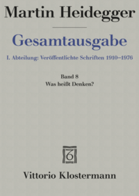 Vorderes Coverbild Was heisst Denken? (1951-1952)