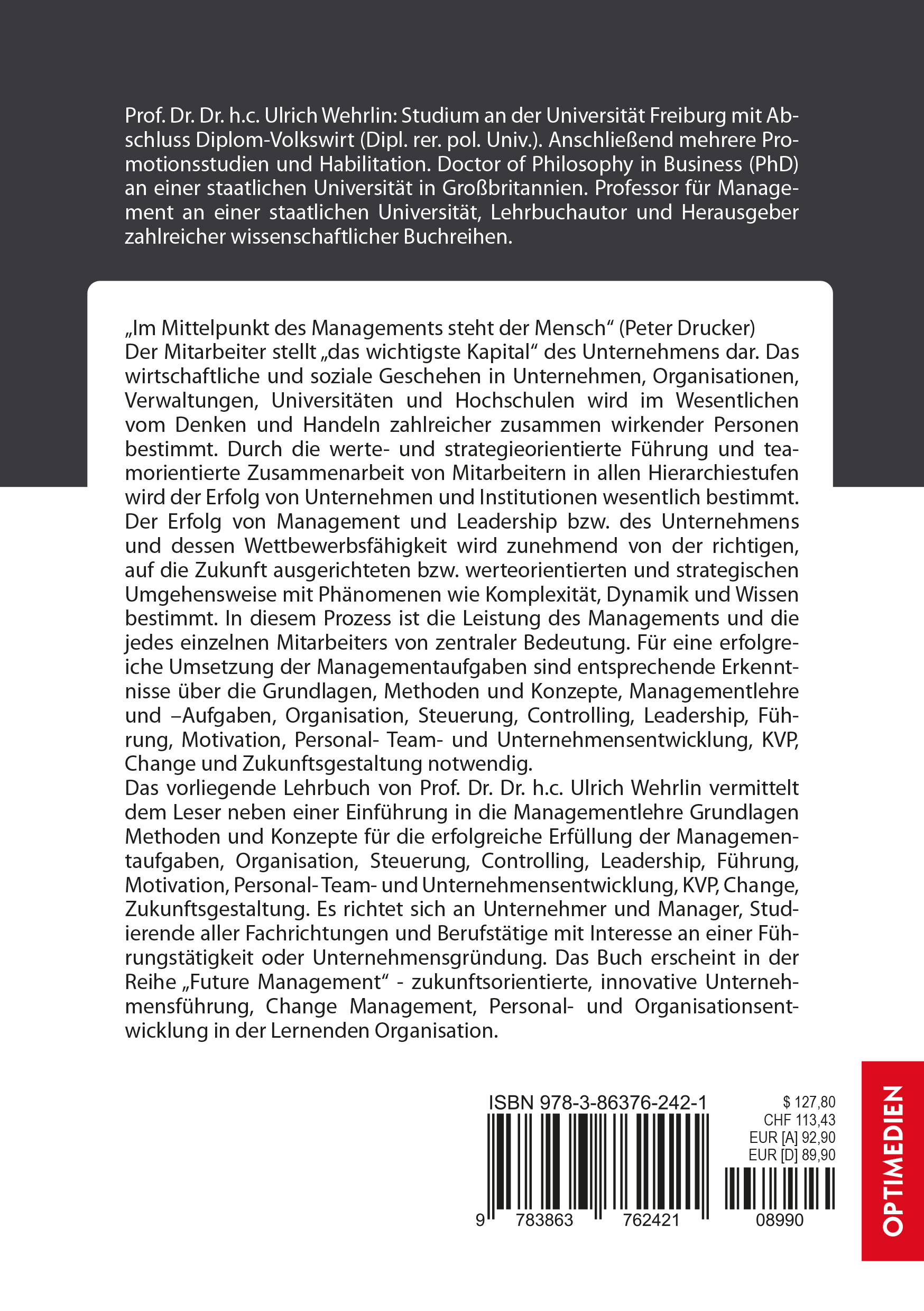 Rückseitencover Managementlehre