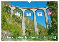 Vorderes Coverbild Im Zug durch Schweizer Berge (Wandkalender 2025 DIN A3 quer), CALVENDO Monatskalender