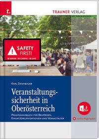 Vorderes Coverbild Veranstaltungssicherheit in Oberösterreich Praxishandbuch für Behörden, Einsatzorganisationen und Veranstalter