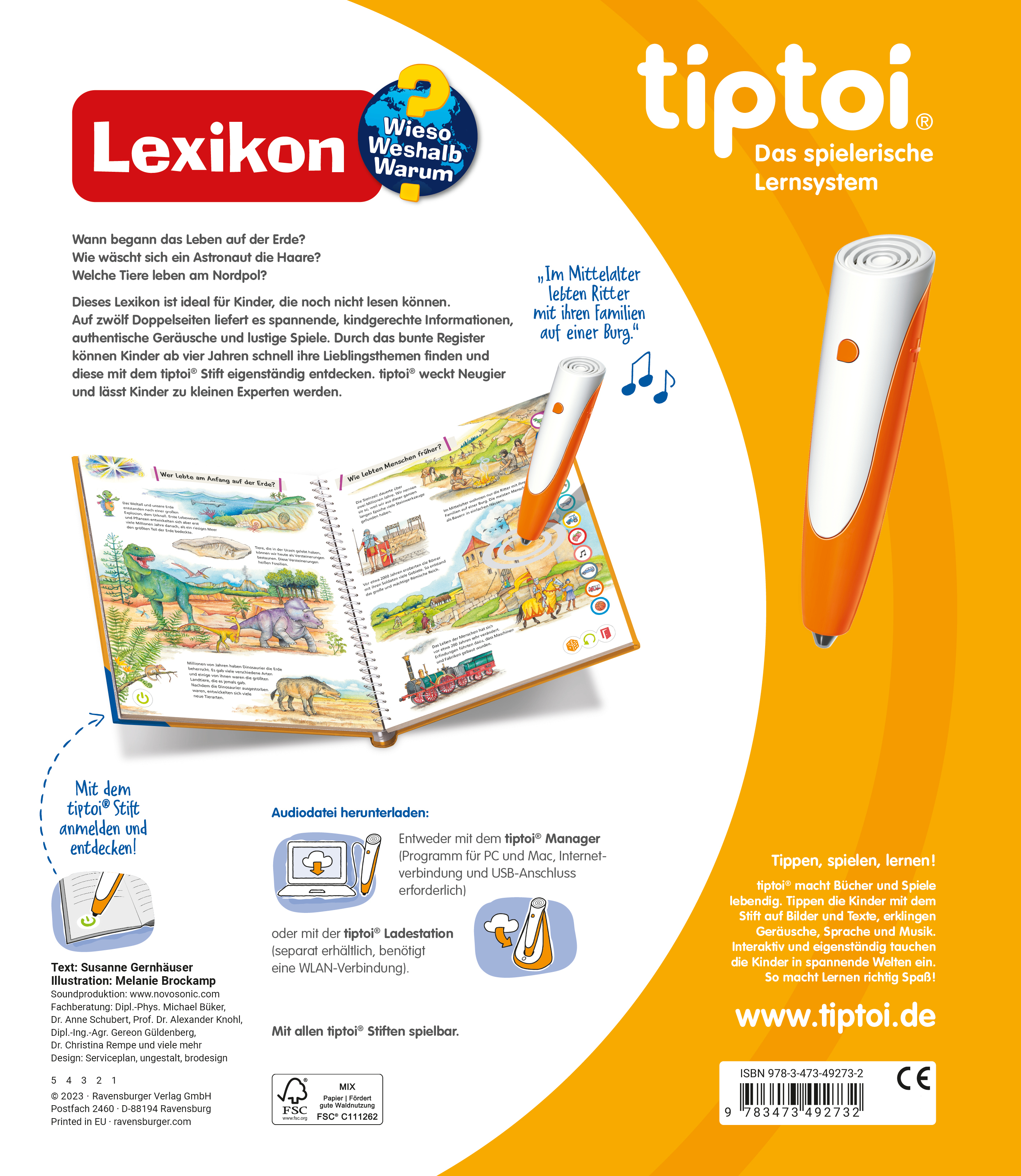 Rückseitencover tiptoi® Wieso? Weshalb? Warum? - Lexikon