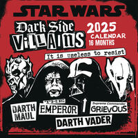 Vorderes Coverbild Pyramid – Star Wars Villains 2025 Broschürenkalender, 30x30cm, Kalender für Fans des Star Wars Universums, Monatskalender mit den galaktischen Schurken, nachhaltig nur mit Papierumschlag