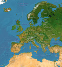 Vorderes Coverbild GLOW IN THE DARK Satellitenbild Europakarte