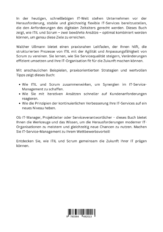 Rückseitencover Effizientes IT-Service-Management mit ITIL und Scrum