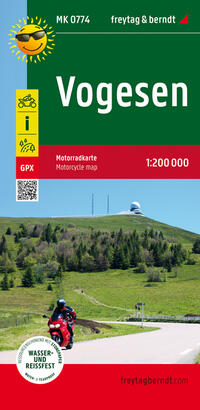 Vorderes Coverbild Vogesen, Motorradkarte 1:200.000, freytag & berndt