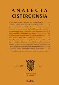 Vorderes Coverbild Analecta Cisterciensia 61 (2011)