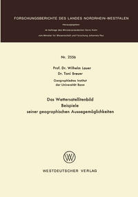 Vorderes Coverbild Das Wettersatellitenbild - Beispiele seiner geographischen Aussagemöglichkeiten
