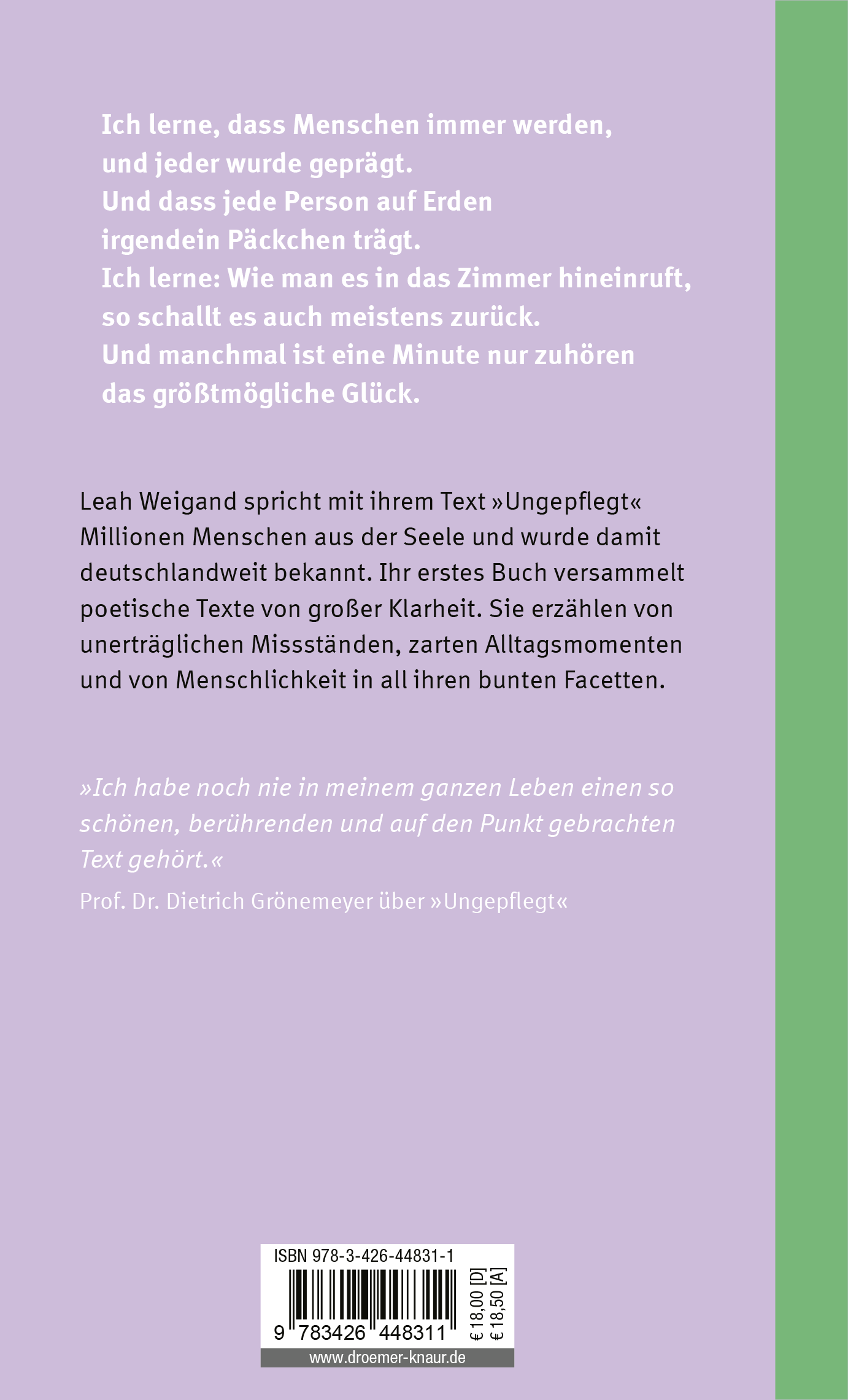 Rückseitencover Ein wenig mehr Wir