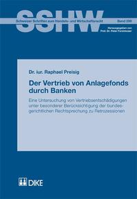Vorderes Coverbild Der Vertrieb von Anlagefonds durch Banken.