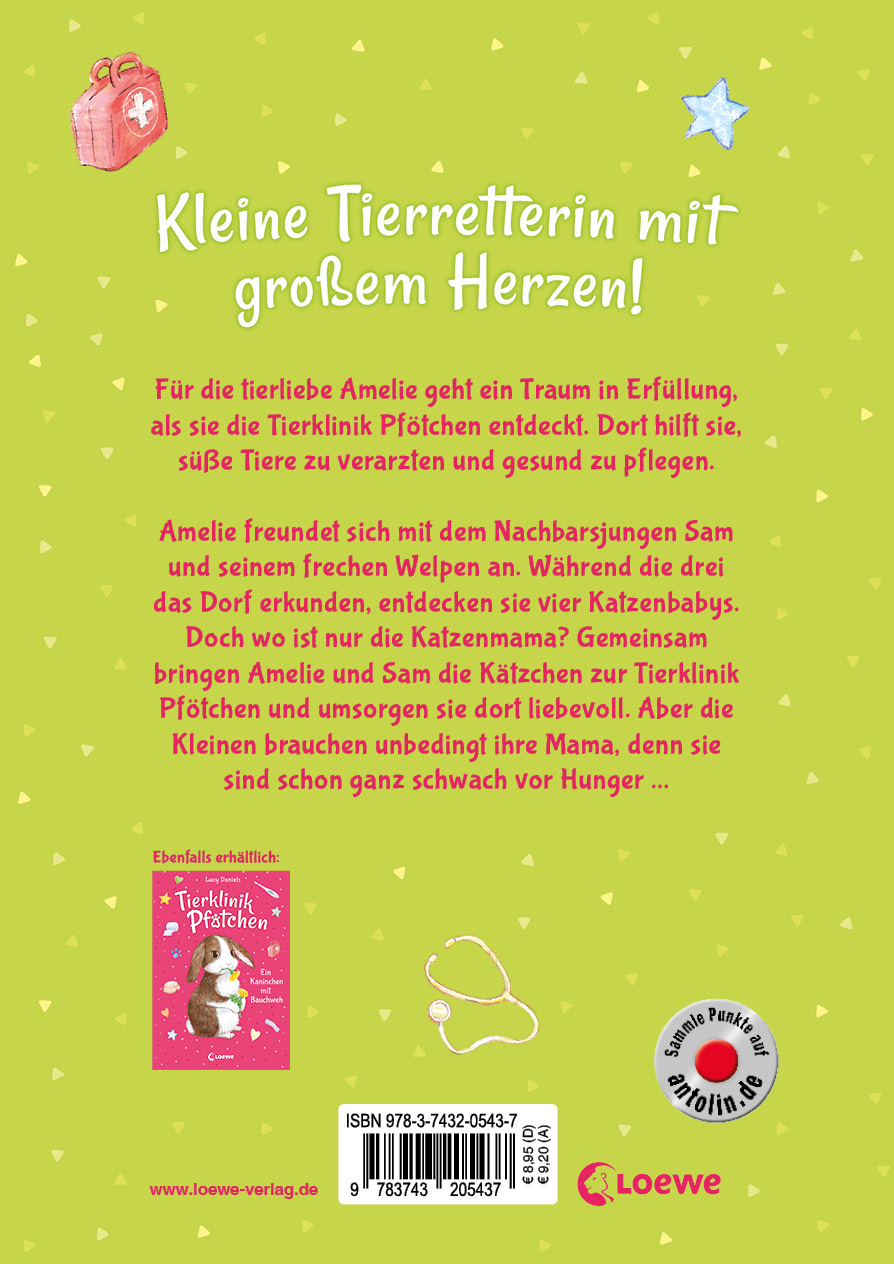Rückseitencover Tierklinik Pfötchen (Band 1) - Ein verletztes Kätzchen