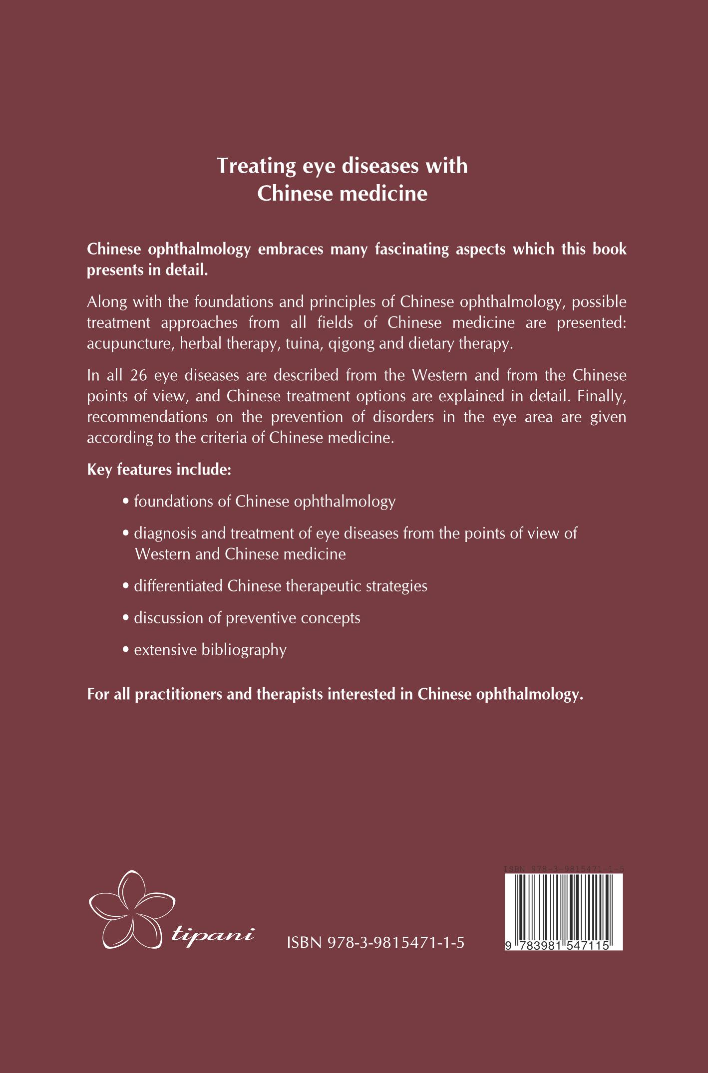 Rückseitencover Chinese Ophthalmology