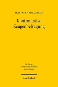 Vorderes Coverbild Konfrontative Zeugenbefragung
