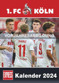 Vorderes Coverbild DUMONT - 1. FC Köln 2025 Fußball-Kalender, 29,7x42cm, Express-Fankalender mit Abbildungen der Spieler, by Dr. Anne Fleck