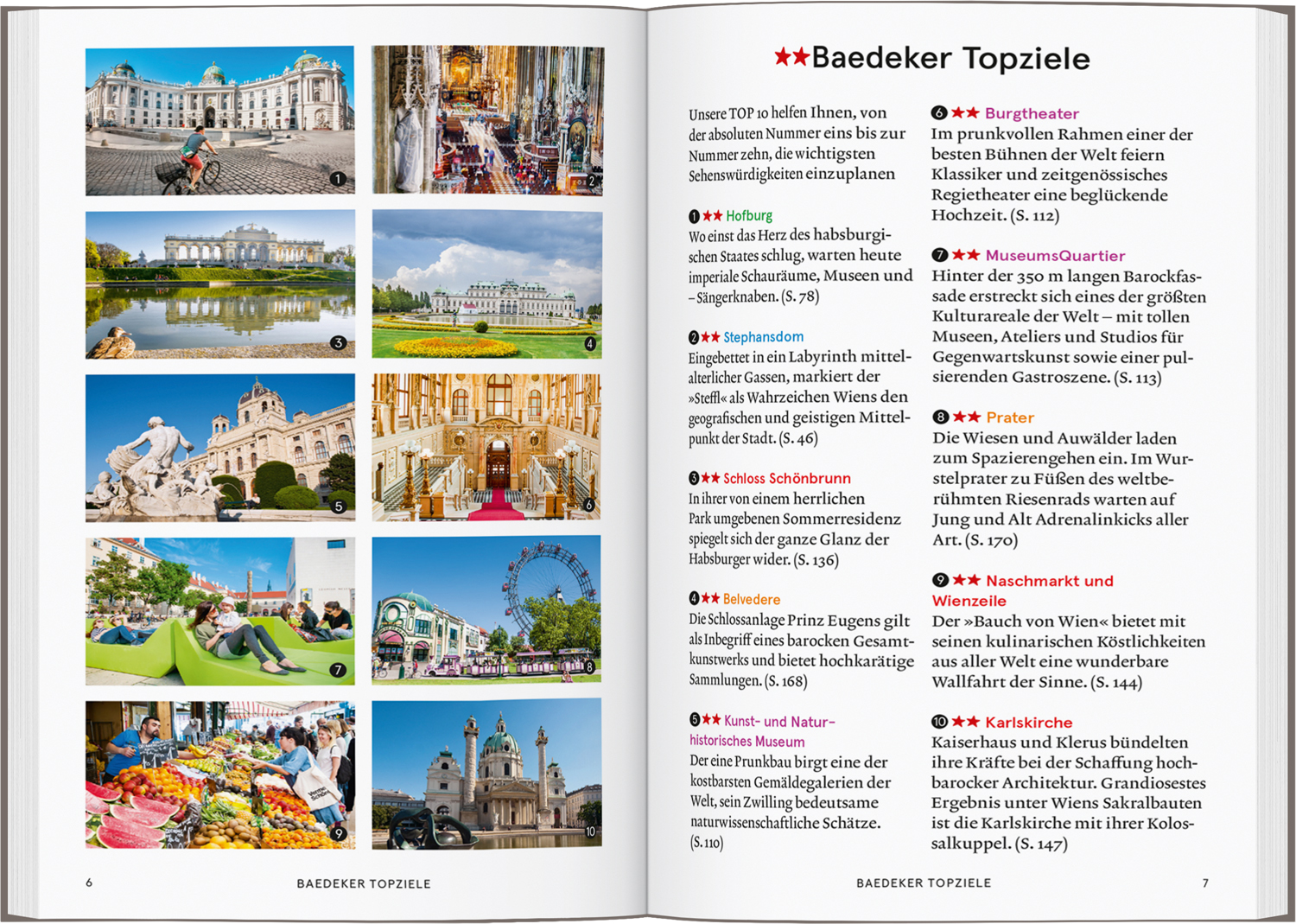 Beispielinhalt (Bild) Baedeker SMART Reiseführer Wien