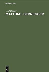 Vorderes Coverbild Matthias Bernegger