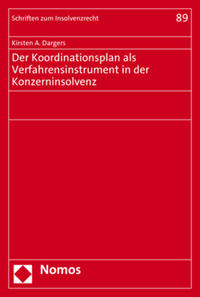 Vorderes Coverbild Der Koordinationsplan als Verfahrensinstrument in der Konzerninsolvenz