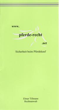 Vorderes Coverbild www.pferde-recht.net