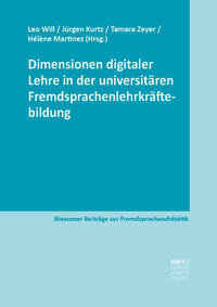 Vorderes Coverbild Dimensionen digitaler Lehre in der universitären Fremdsprachenlehrkräftebildung