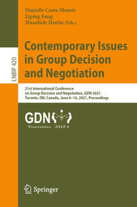 Vorderes Coverbild Contemporary Issues in Group Decision and Negotiation