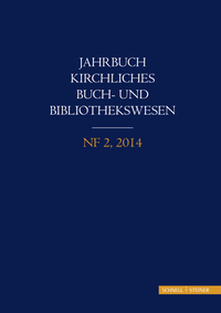 Vorderes Coverbild Jahrbuch kirchliches Buch- und Bibliothekswesen