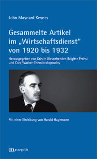 Vorderes Coverbild Gesammelte Artikel im "Wirtschaftsdienst" von 1920 bis 1932