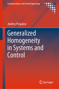 Vorderes Coverbild Generalized Homogeneity in Systems and Control