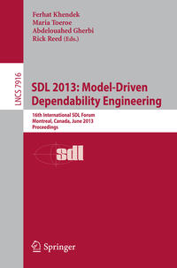 Vorderes Coverbild SDL 2013: Model Driven Dependability Engineering