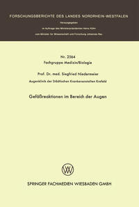 Vorderes Coverbild Gefäßreaktionen im Bereich der Augen