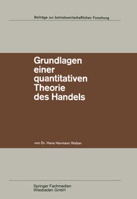 Vorderes Coverbild Grundlagen einer quantitativen Theorie des Handels