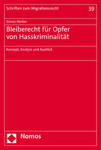 Vorderes Coverbild Bleiberecht für Opfer von Hasskriminalität