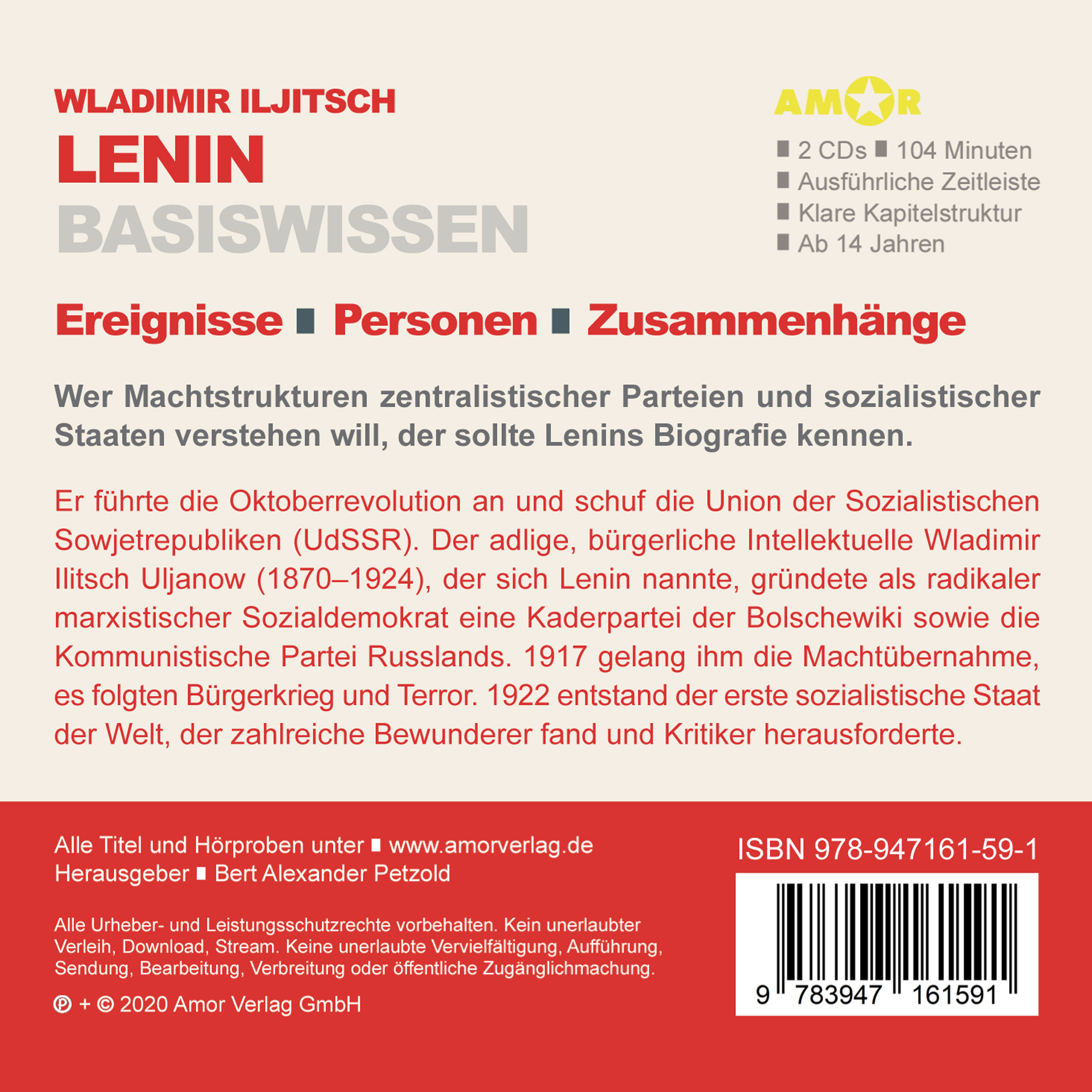 Rückseitencover Wladimir Iljitsch Lenin (2 CDs) – Basiswissen