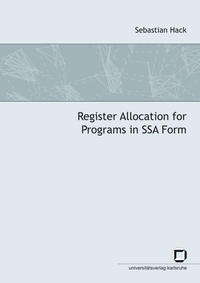 Vorderes Coverbild Register allocation for programs in SSA form