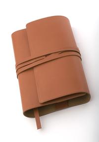 Vorderes Coverbild MILANO M (braun) - variable Buchhülle aus Leder - Echtes Leder