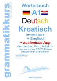 Vorderes Coverbild Wörterbuch Deutsch - KROATISCH- Englisch Niveau A1