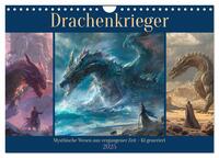 Vorderes Coverbild Drachenkrieger (Wandkalender 2025 DIN A4 quer), CALVENDO Monatskalender
