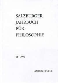 Vorderes Coverbild Salzburger Jahrbuch für Philosophie