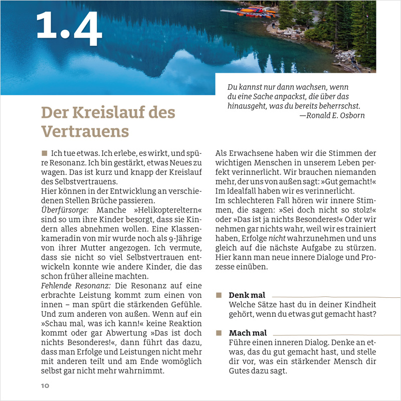 Beispielinhalt (Bild) Selbstvertrauen