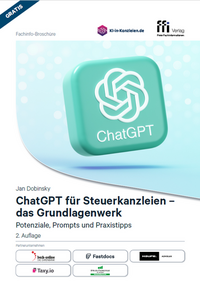 Vorderes Coverbild ChatGPT für Steuerkanzleien – das Grundlagenwerk
