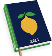 Vorderes Coverbild DUMONT - Zitrone 2025 Taschenkalender, 11,3x16,3cm, Terminplaner mit zwei Lesebändchen und vielen nützlichen Sonderseiten, deutsches Kalendarium