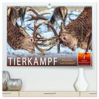 Vorderes Coverbild Tierkampf - Rivalen vertreiben (hochwertiger Premium Wandkalender 2025 DIN A2 quer), Kunstdruck in Hochglanz