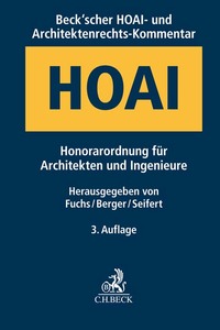 Vorderes Coverbild Beck'scher HOAI- und Architektenrechts-Kommentar
