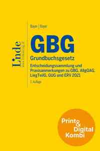 Vorderes Coverbild GBG | Grundbuchsgesetz (Kombi Print&digital)