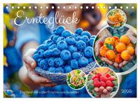 Vorderes Coverbild Ernteglück - Eine handvoll süßer Früchte zum Anbeißen (Tischkalender 2025 DIN A5 quer), CALVENDO Monatskalender